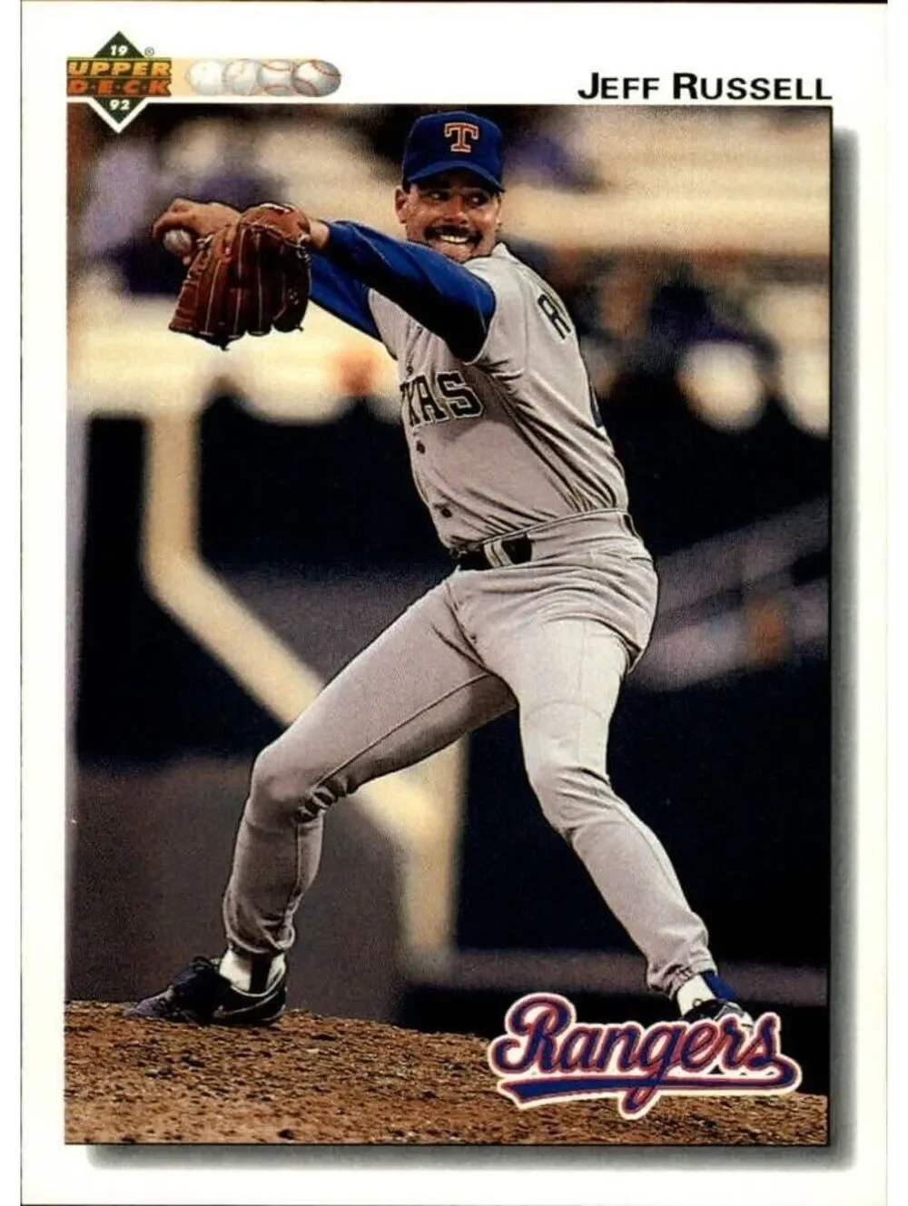 Jeff Russell 1992 Upper Deck MLB #695 Baseball Card Texas Rangers